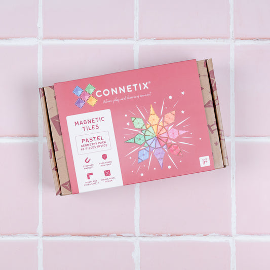 Magnetic Tiles - 40 pc Pastel Geometry Pack