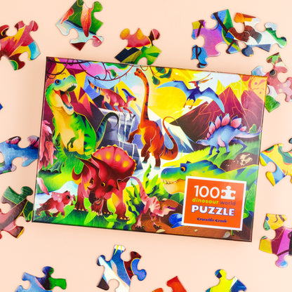 Foil Puzzle 100 pc - Dinosaur World