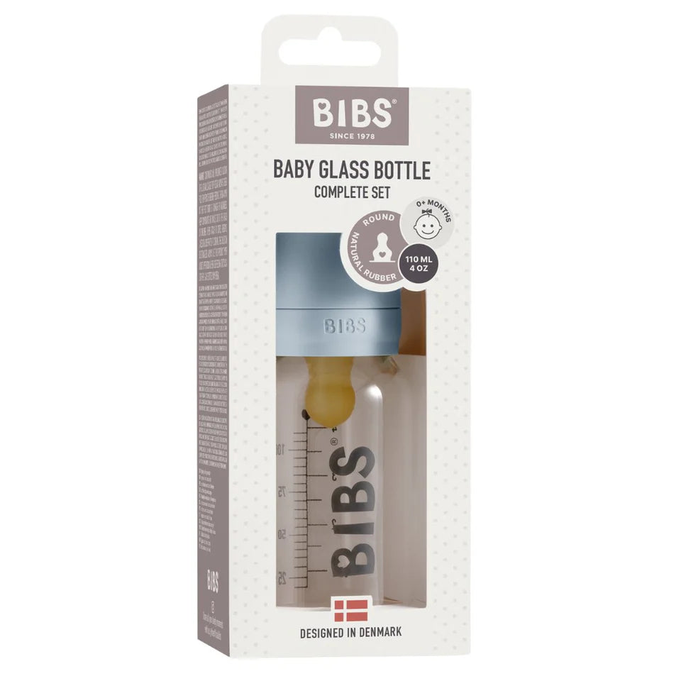 110ml Glass Bottle Set - Baby Blue