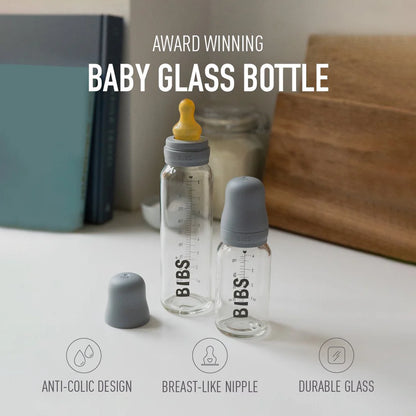 110ml Glass Bottle Set - Baby Blue