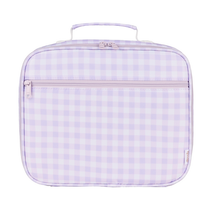 Lilac Gingham Insulated Lunch Bag - Junior