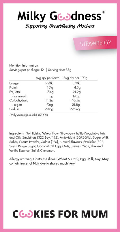 Lactation Cookies - Strawberry