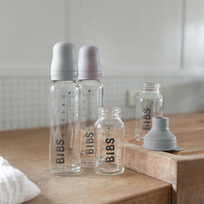 225ml Glass Bottle Set - Baby Blue