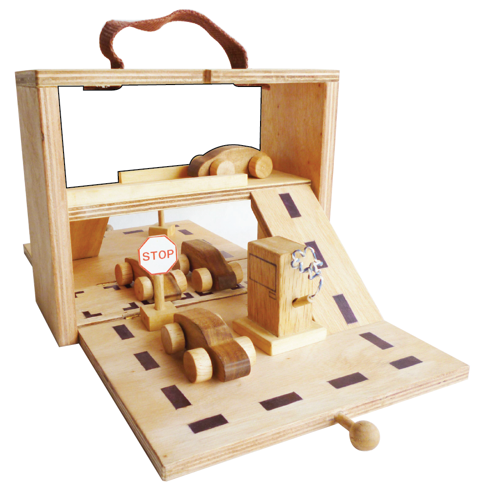 Wooden Portable Car Park Set