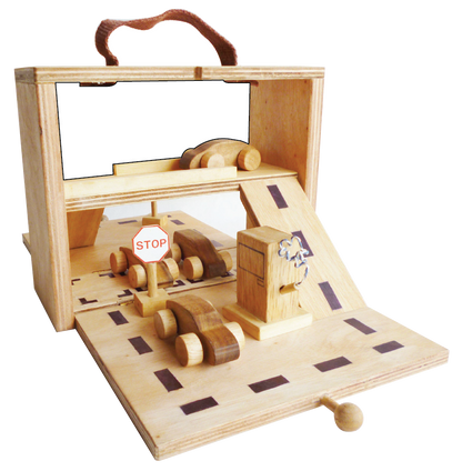 Wooden Portable Car Park Set