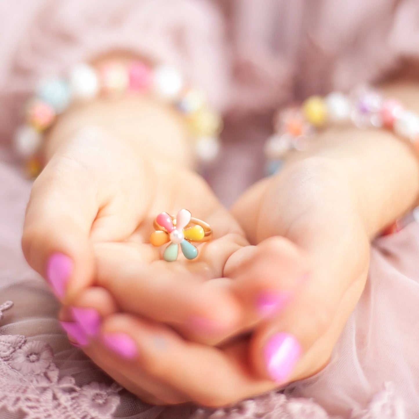 Ring - Rainbow Petal Flower