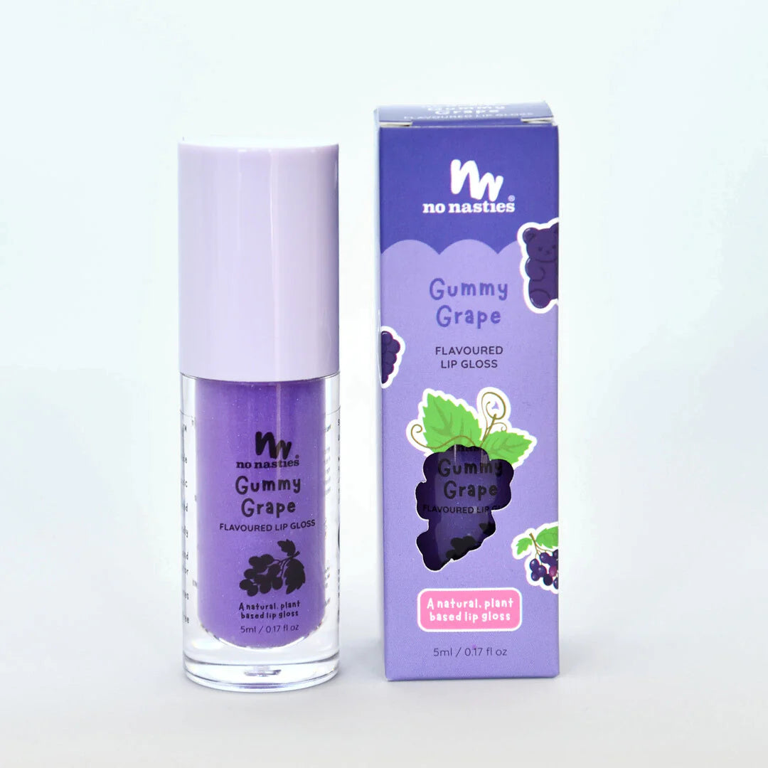 Scented Natural Lip Gloss - Gummy Grape - Shimmering Pastel Purple