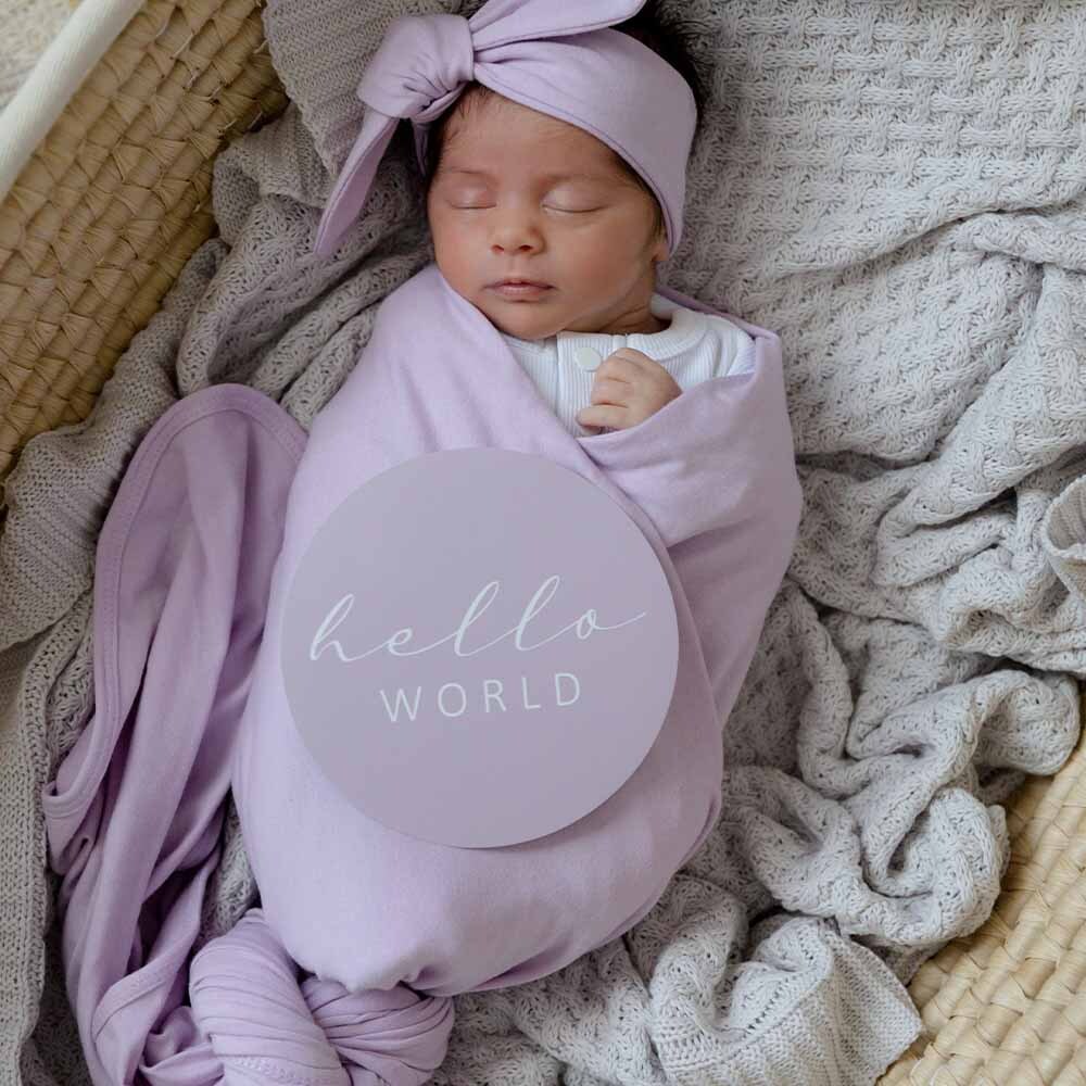 Baby Jersey Wrap Set - Lilac