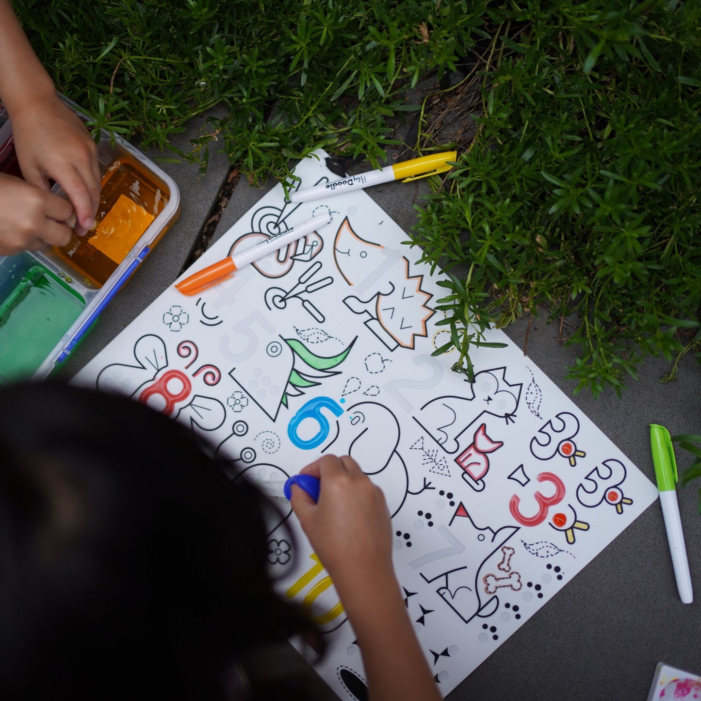 Wipeable Sensory Mat - Wild Digits