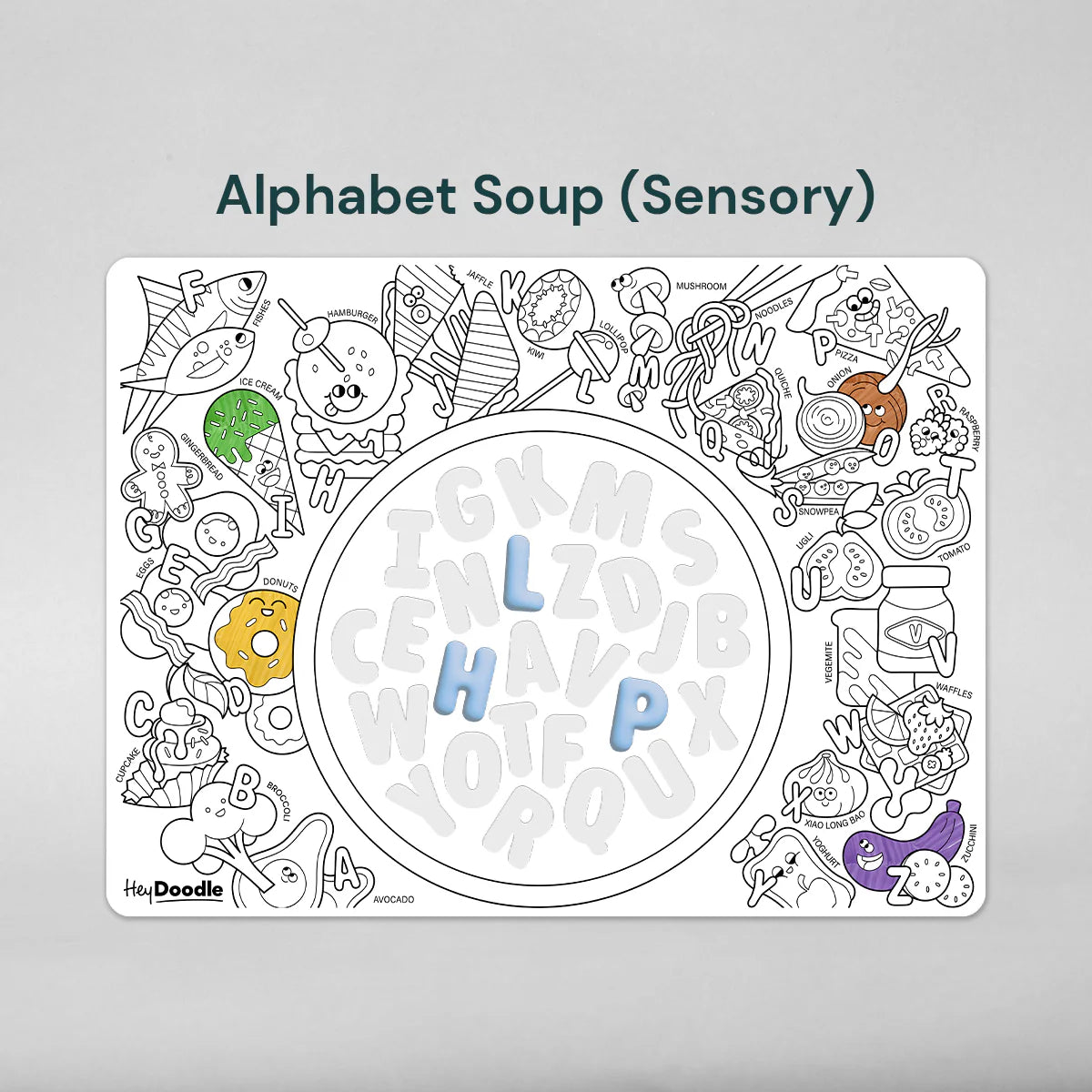 Wipeable Sensory Mat - Alphabet Soup