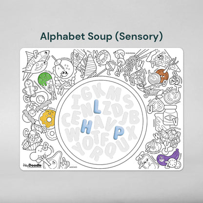 Wipeable Sensory Mat - Alphabet Soup