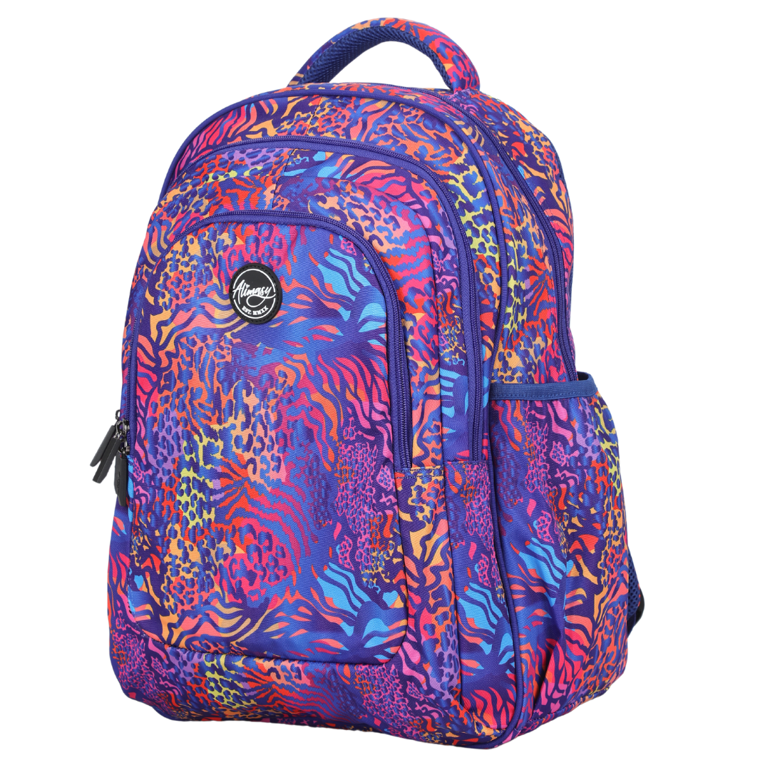 Large School Backpack - Animal Print