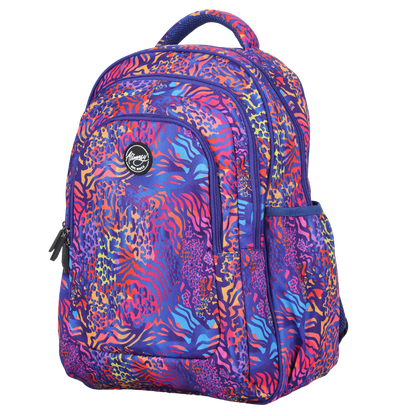 Large School Backpack - Animal Print