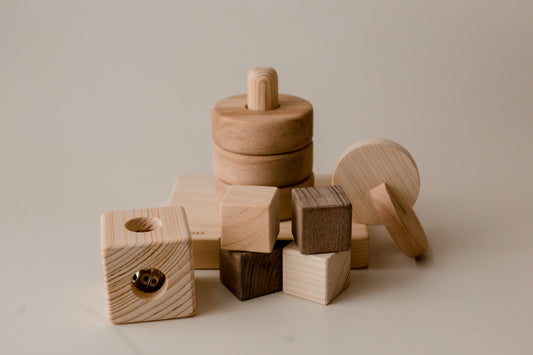 Wooden Toy Baby Shower Gift Set