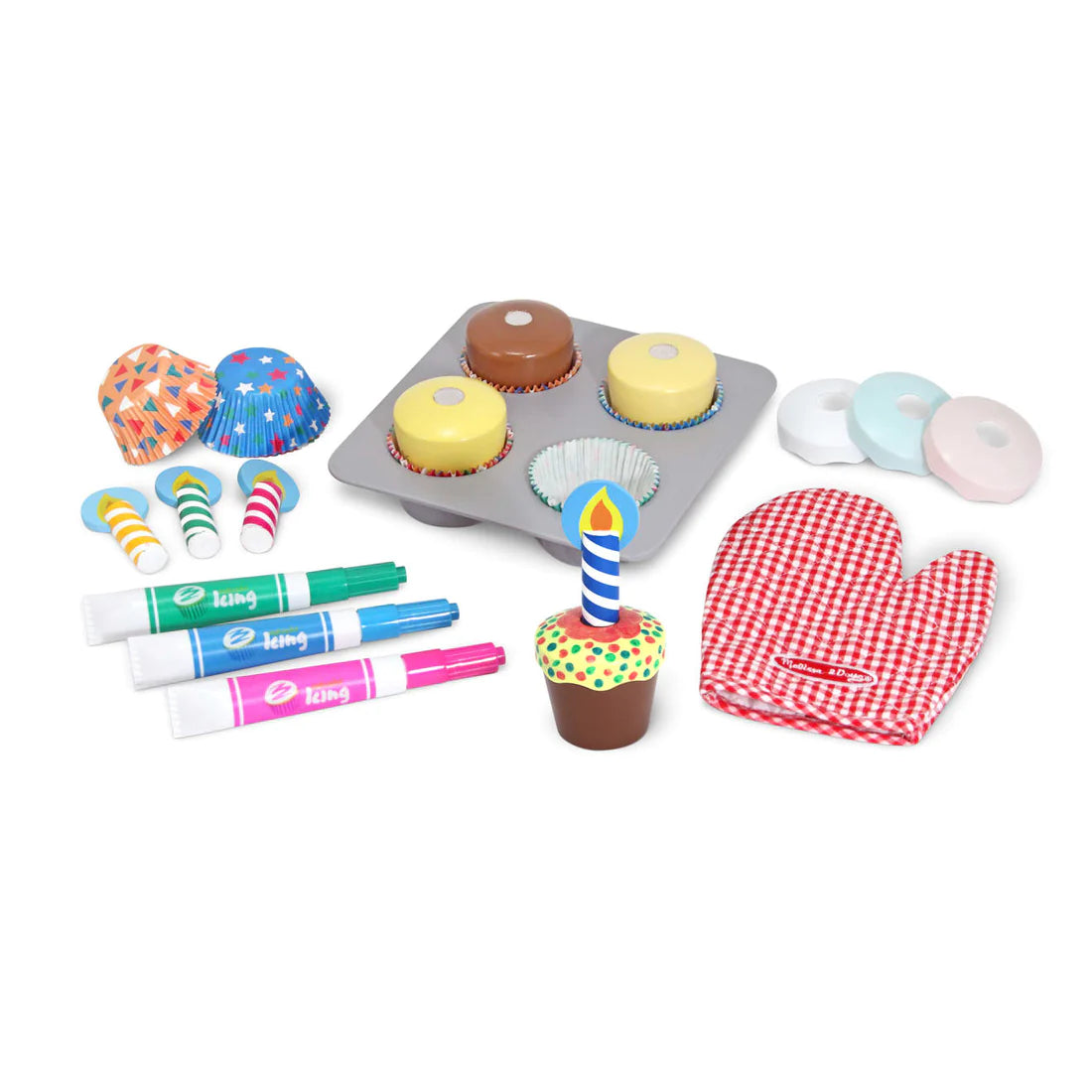 Wooden Bake and Decorate Cupcake Set