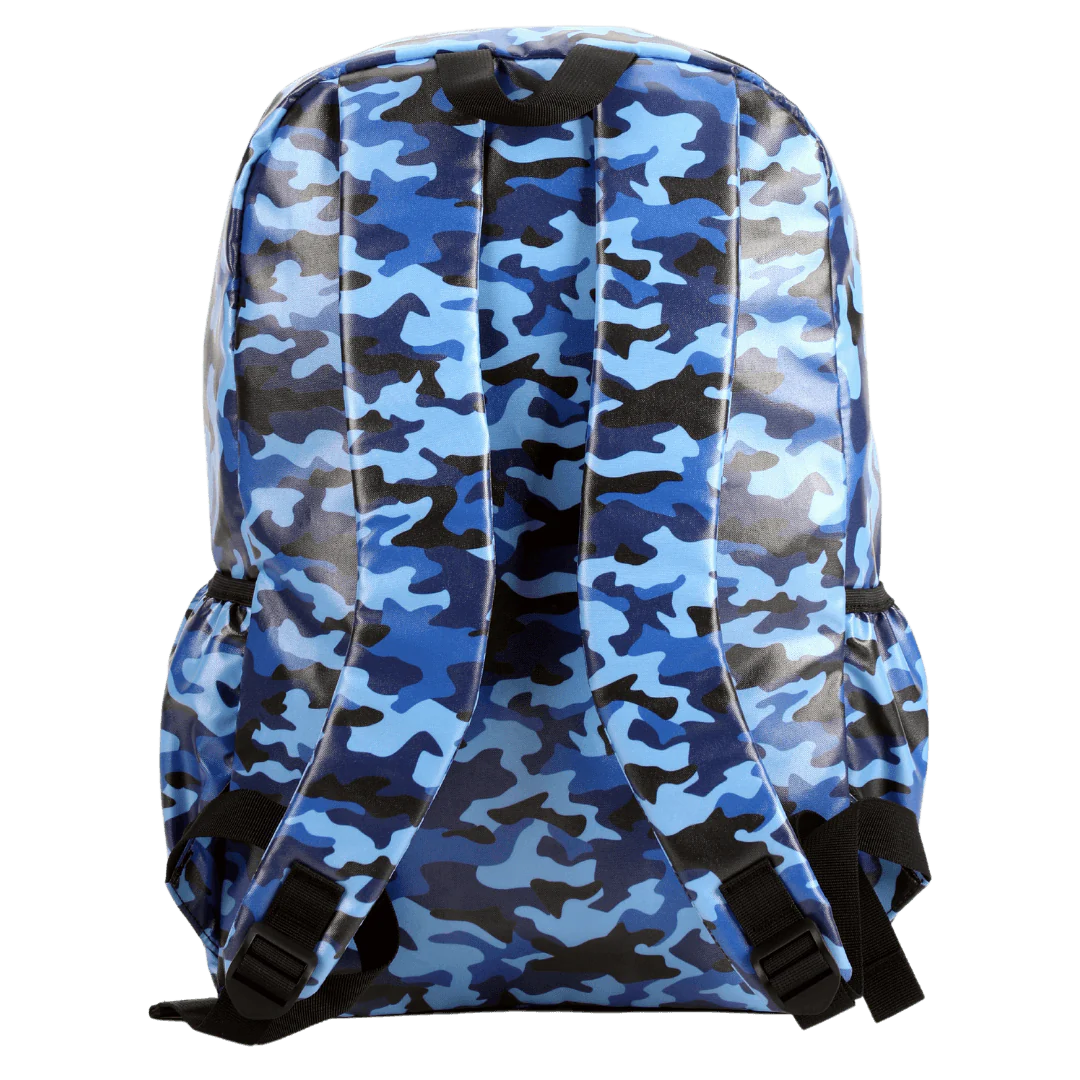 Waterproof Large Backpack - Blue Camo