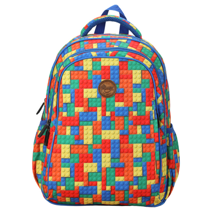 Midsize Kids Backpack - Bricks