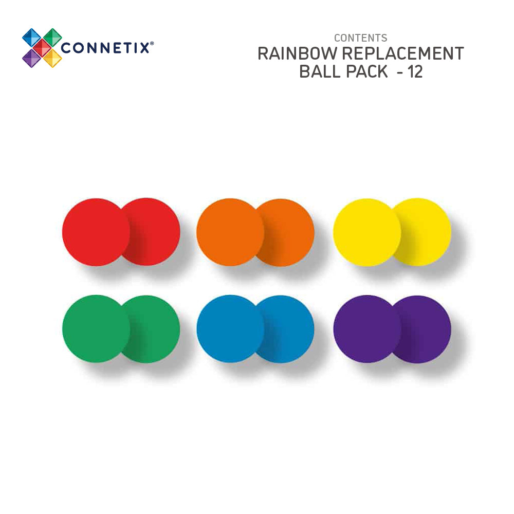 Magnetic Tiles - 12 pc Rainbow Ball Pack