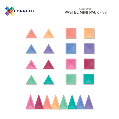 Magnetic Tiles - 32 pc Pastel Mini Pack