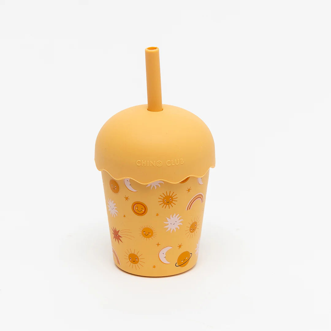 Smoothie Cup and Straw 200mls - Suns Orange