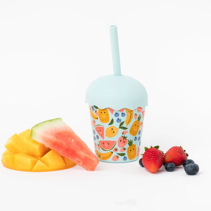 Smoothie Cup and Straw 200mls - Happy Fruits