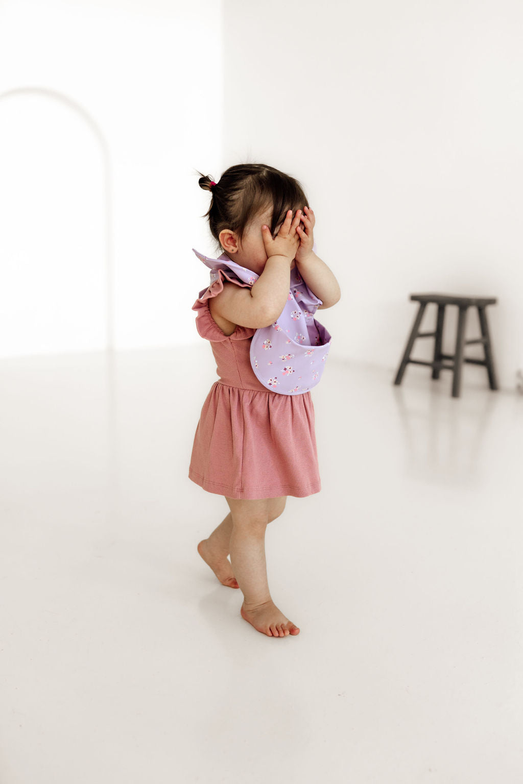 Snuggle Bib Waterproof - Lilac Bloom Frill