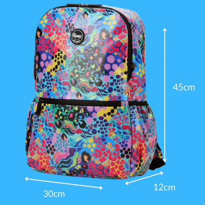 Waterproof Large Backpack - Electric Leopard