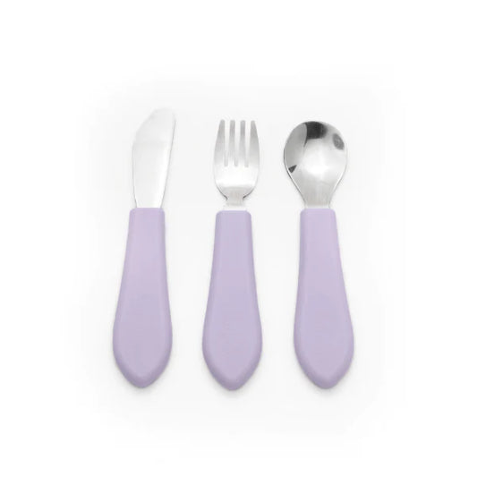 Toddler Cutlery 3 Piece Set - Lilac