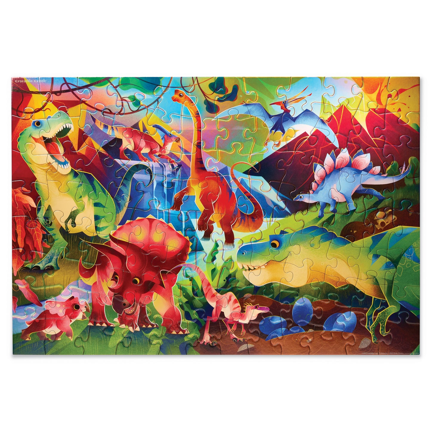 Foil Puzzle 100 pc - Dinosaur World