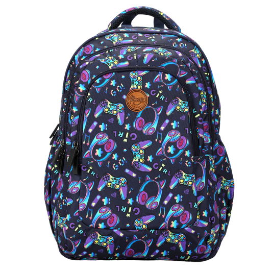 Large School Backpack - Girl Gaming