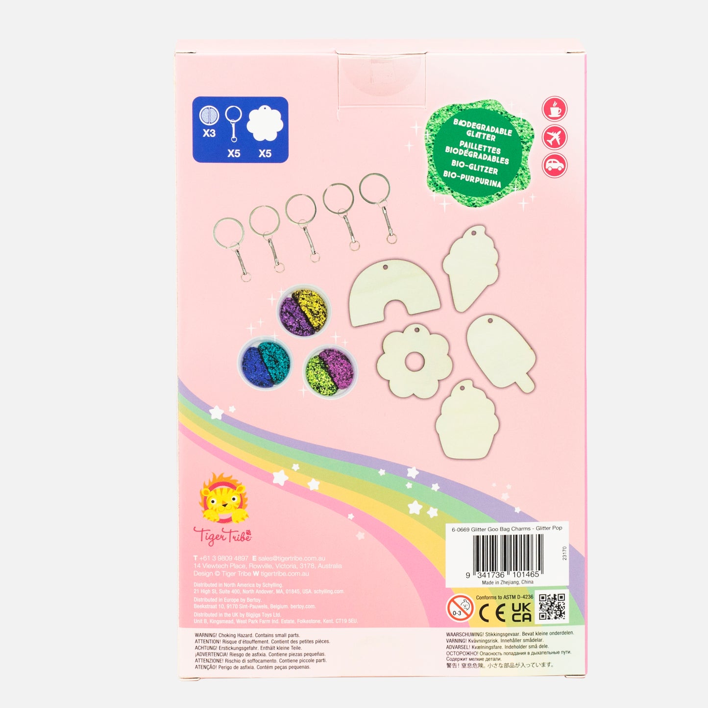 Glitter Goo Bag Charms - Glitter Pop