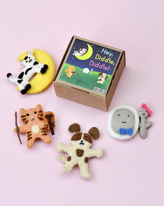 Finger Puppet Set - Hey Diddle Diddle