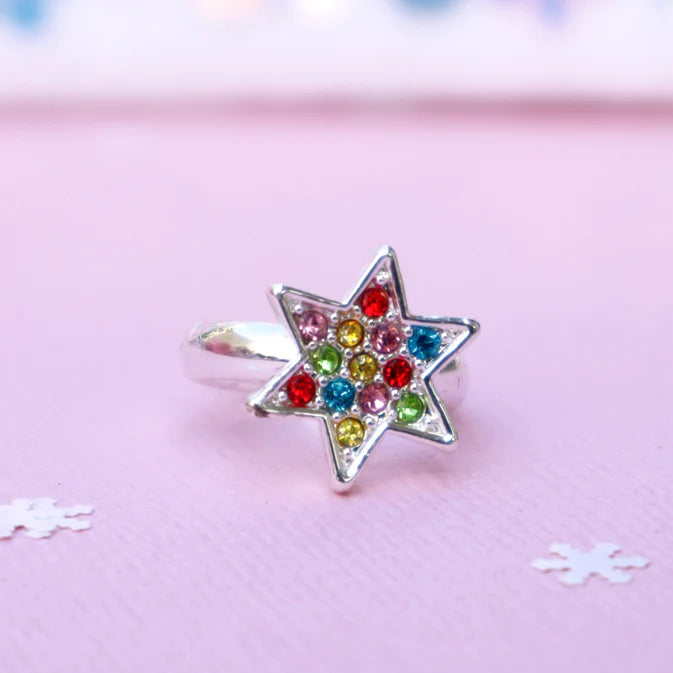 Ring - Christmas Lights Jewel Star