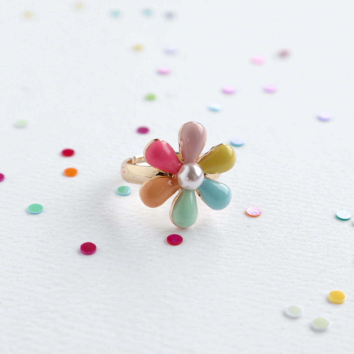 Ring - Rainbow Petal Flower