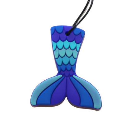 Chew Pendant - Mermaid Tail - Multi colours