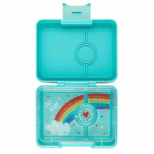 Snack Yumbox - Misty Aqua/Rainbow Tray