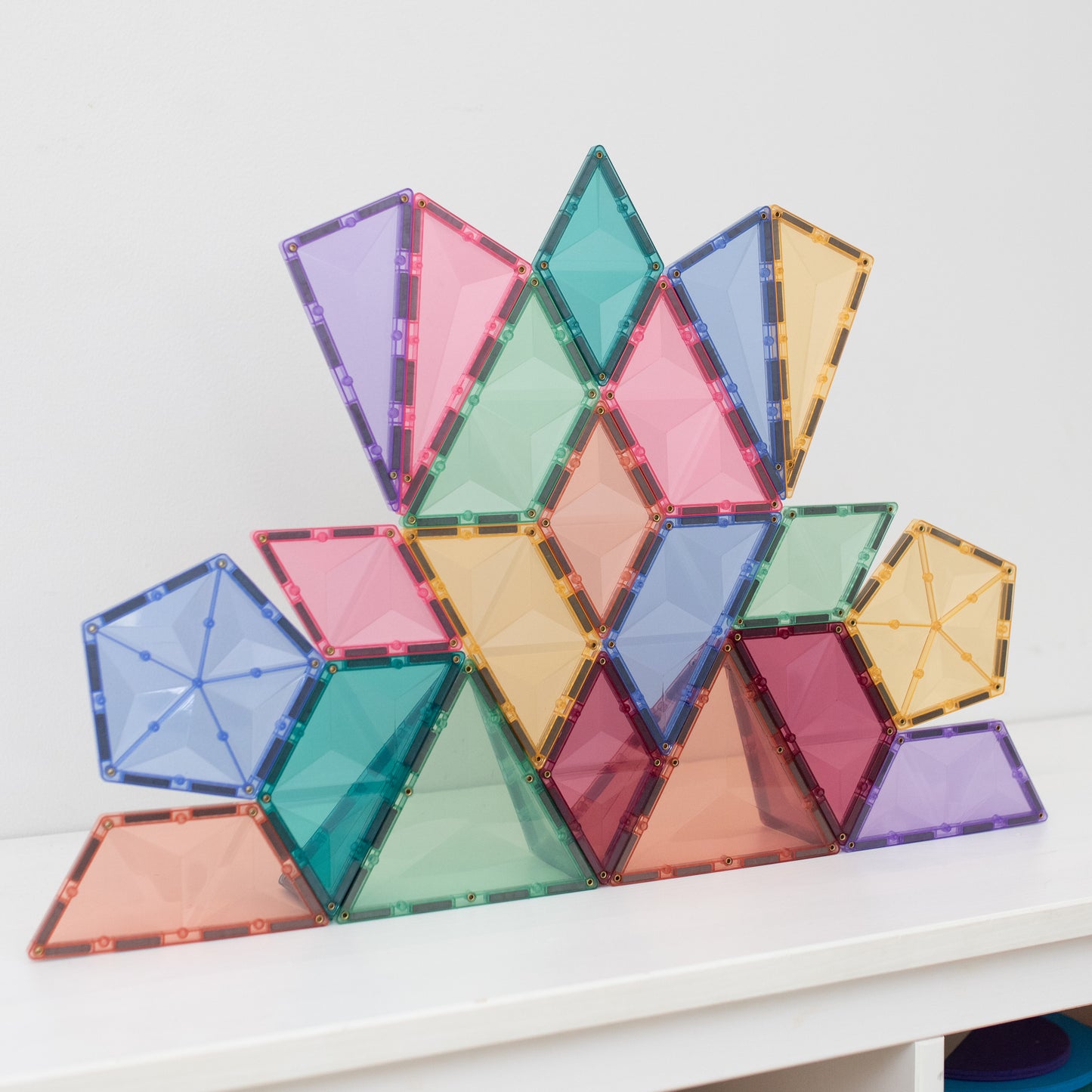 Magnetic Tiles - 48 pc Pastel Shape Expansion Pack