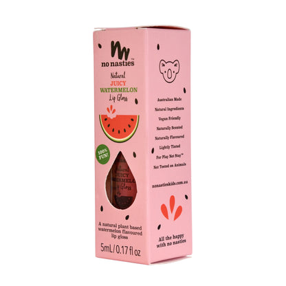 Scented Natural Lip Gloss - Watermelon - Bright Watermelon Pink