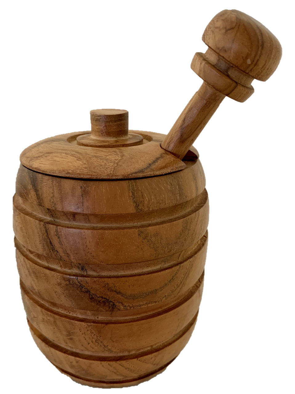 Teak Honey Pot