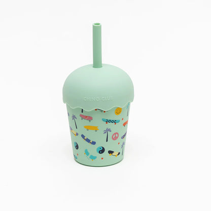 Smoothie Cup and Straw 200mls - Skate Aqua