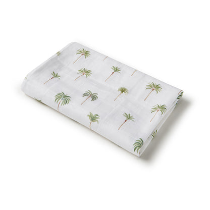 Muslin Wrap - Green Palm