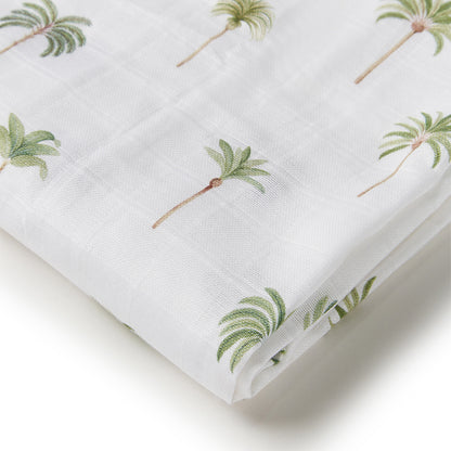 Muslin Wrap - Green Palm