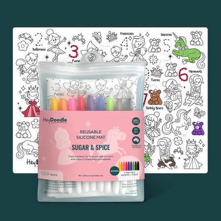 Wipeable Colouring In - Sugar + Spice