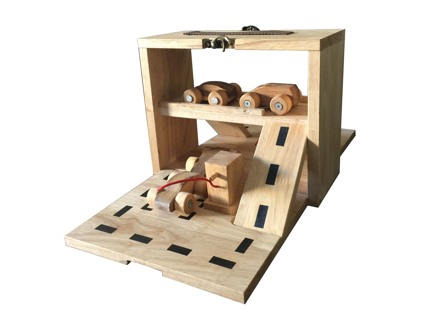 Wooden Portable Car Park Set