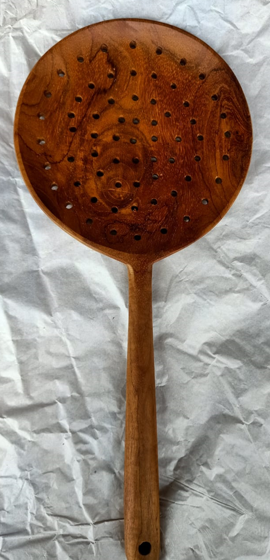 Teak Slotted Spoon