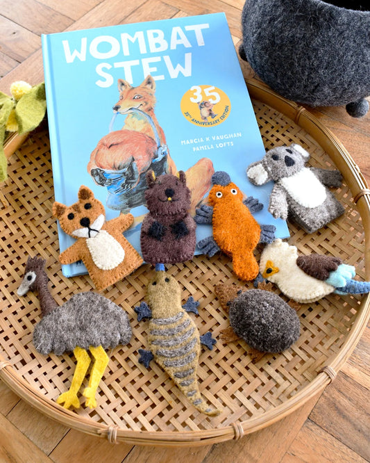 Finger Puppet Set - Wombat Stew