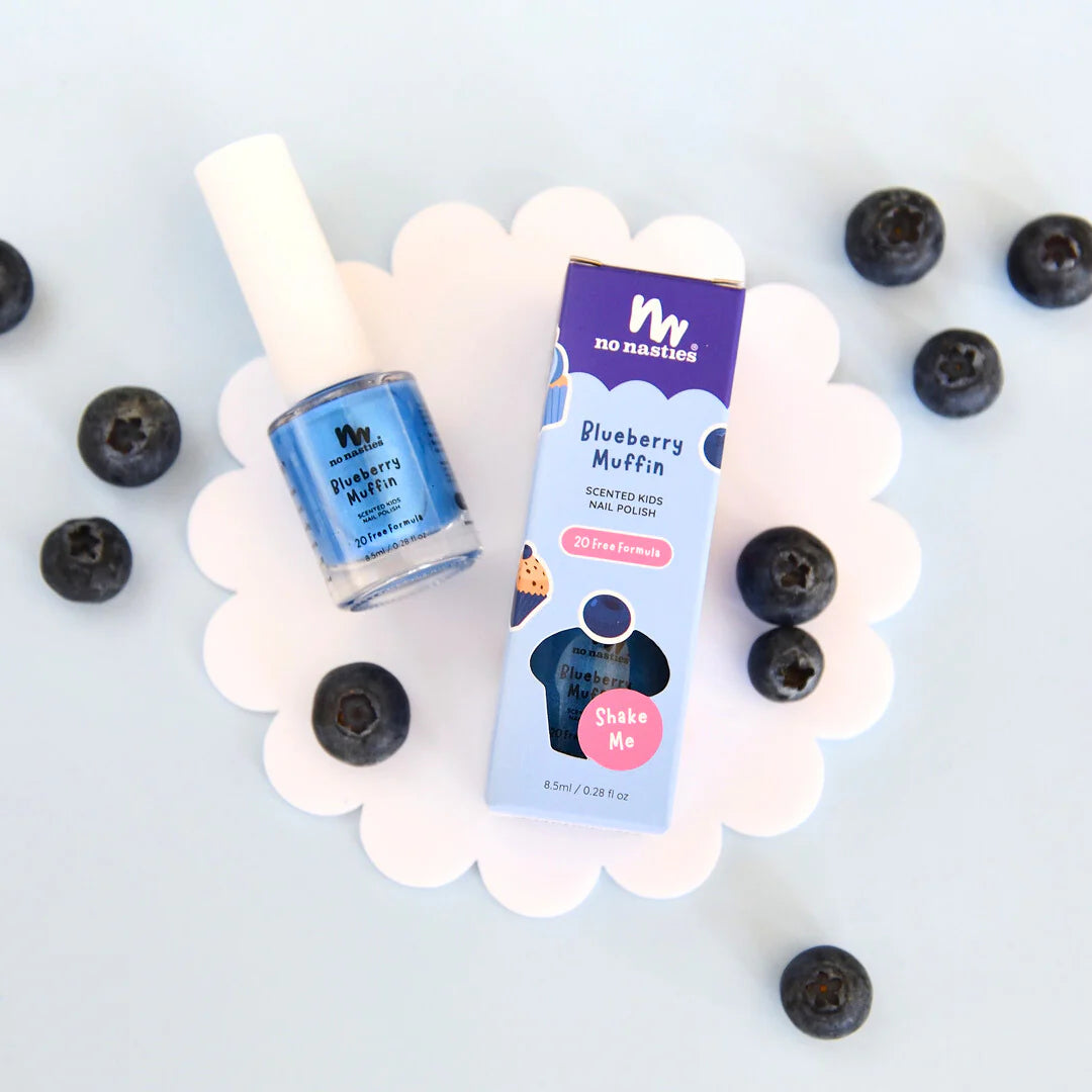 Scented Water Based Nail Polish - Blueberry Muffin - Blue