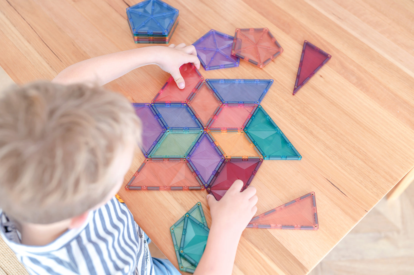 Magnetic Tiles - 48 pc Pastel Shape Expansion Pack