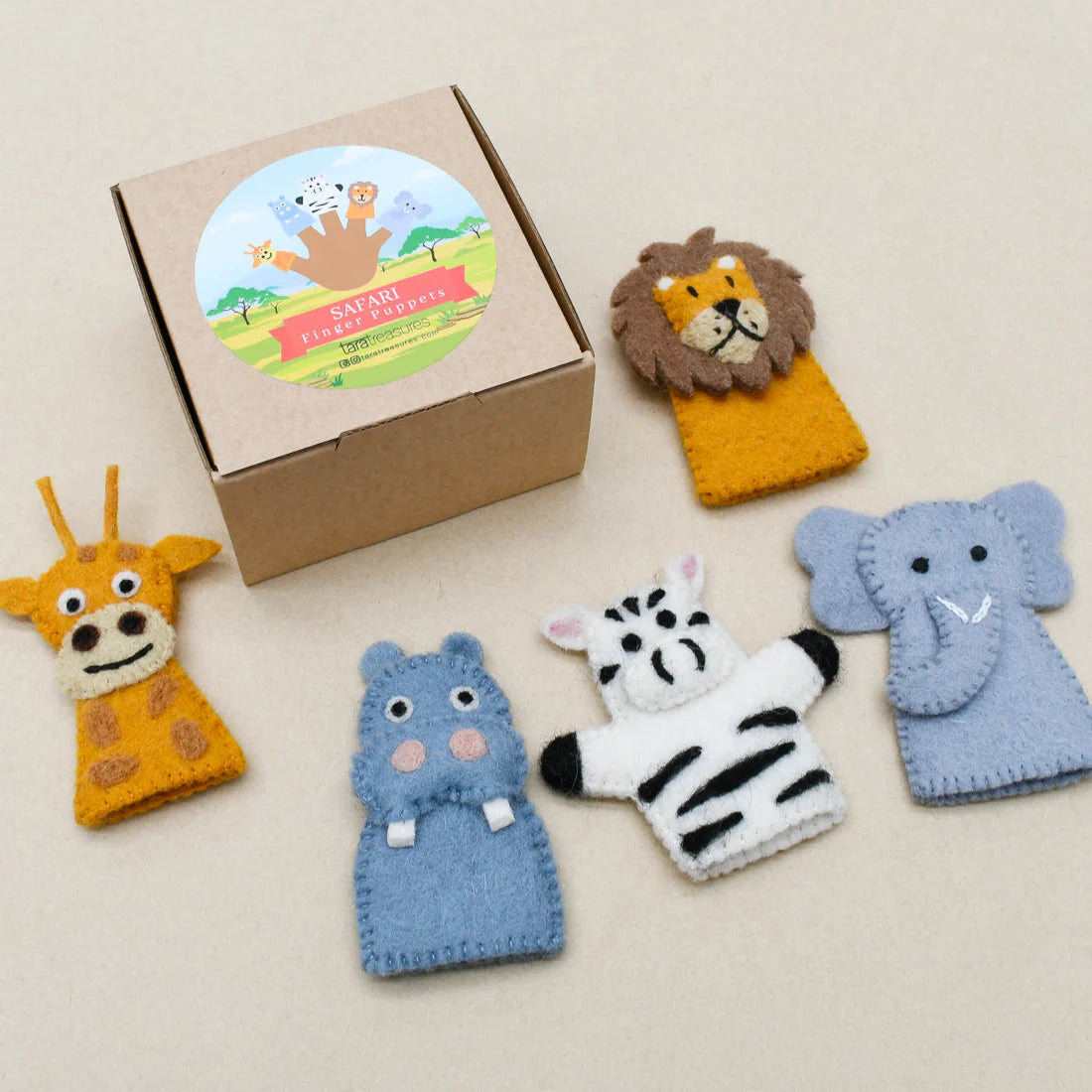 Finger Puppet Set - Safari Animals