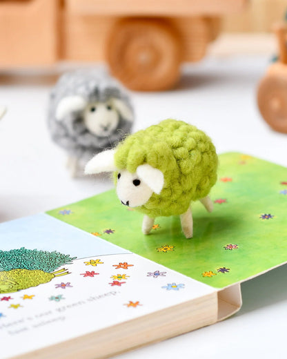 Felt Green Sheep